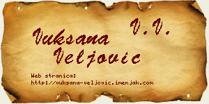 Vuksana Veljović vizit kartica
